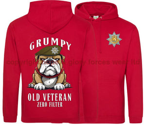 Grumpy Old Royal Anglian Veteran Double Side Printed Hoodie