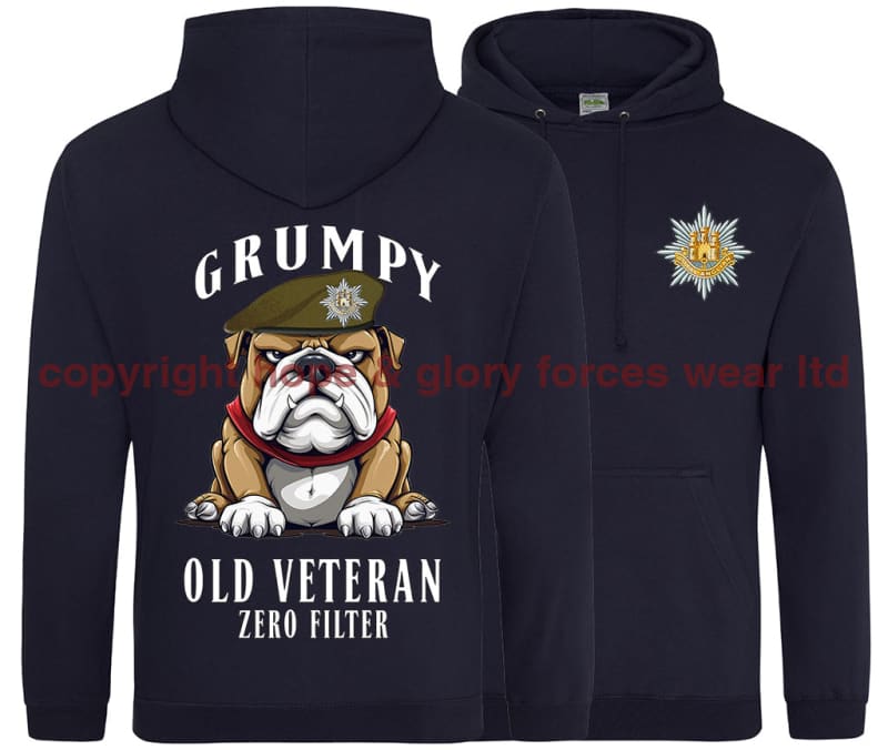 Grumpy Old Royal Anglian Veteran Double Side Printed Hoodie