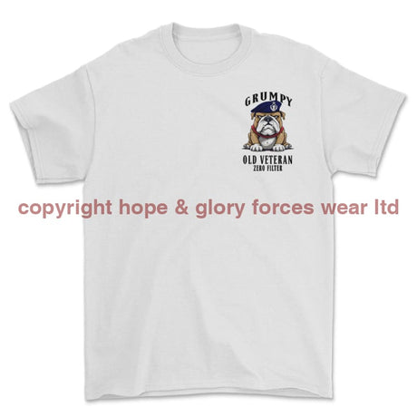 Grumpy Old Royal Armoured Corps Veteran Left Chest Printed T-Shirt