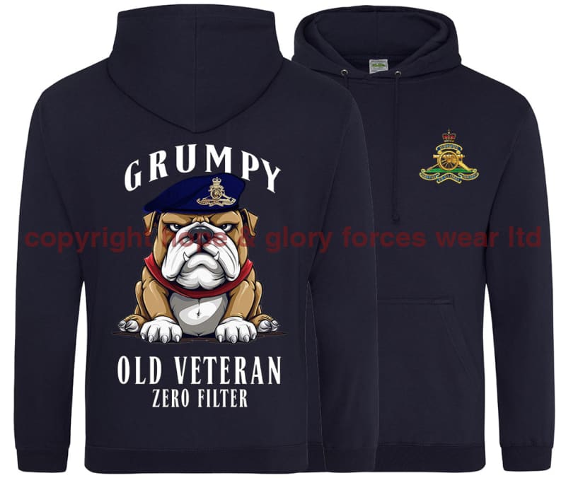 Grumpy Old Royal Artillery Veteran Double Side Printed Hoodie