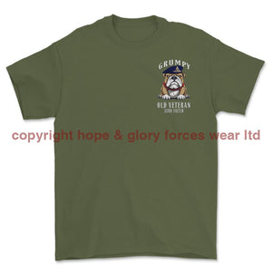 Grumpy Old Royal Artillery Veteran Left Chest Printed T-Shirt