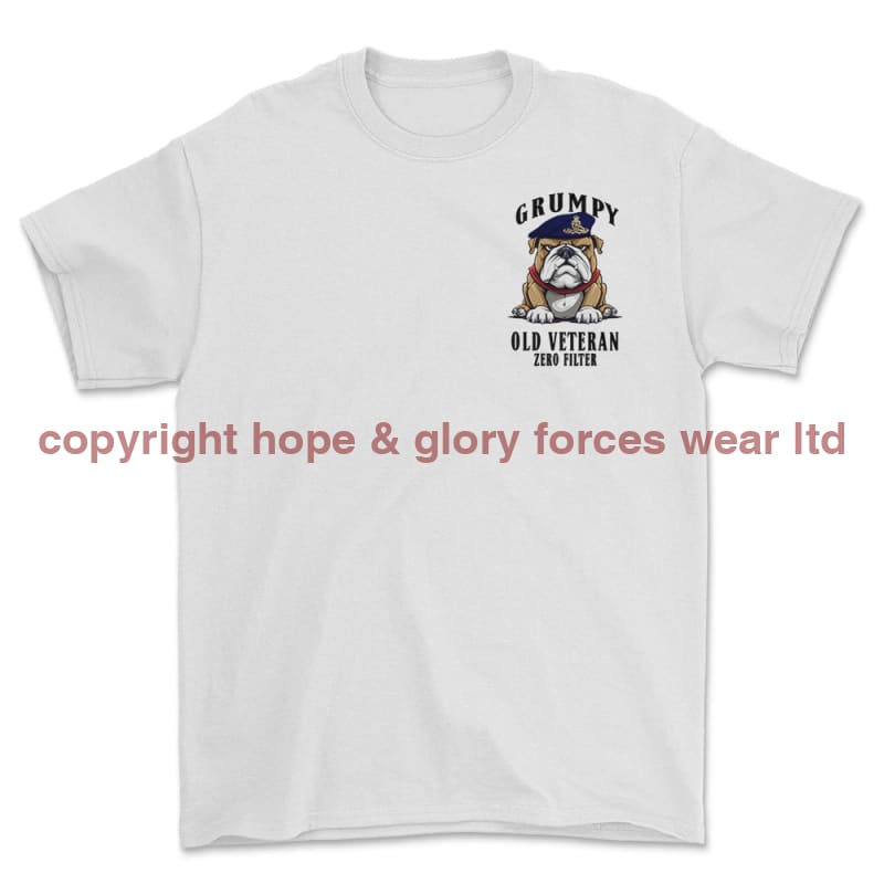 Grumpy Old Royal Artillery Veteran Left Chest Printed T-Shirt