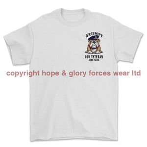 Grumpy Old Royal Artillery Veteran Left Chest Printed T-Shirt