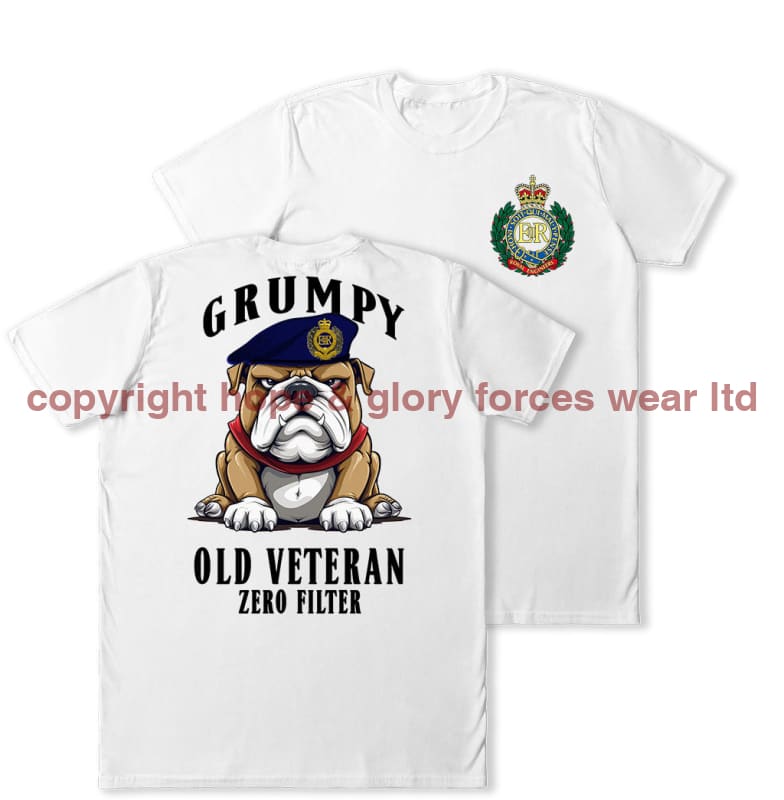 Grumpy Old Royal Engineers Veteran Double Print T-Shirt