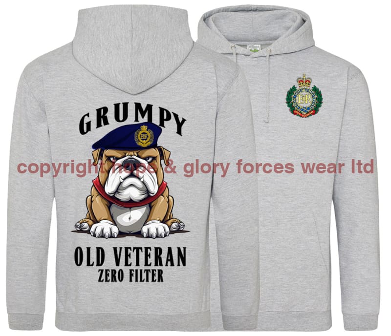 Grumpy Old Royal Engineers Veteran Double Side Printed Hoodie