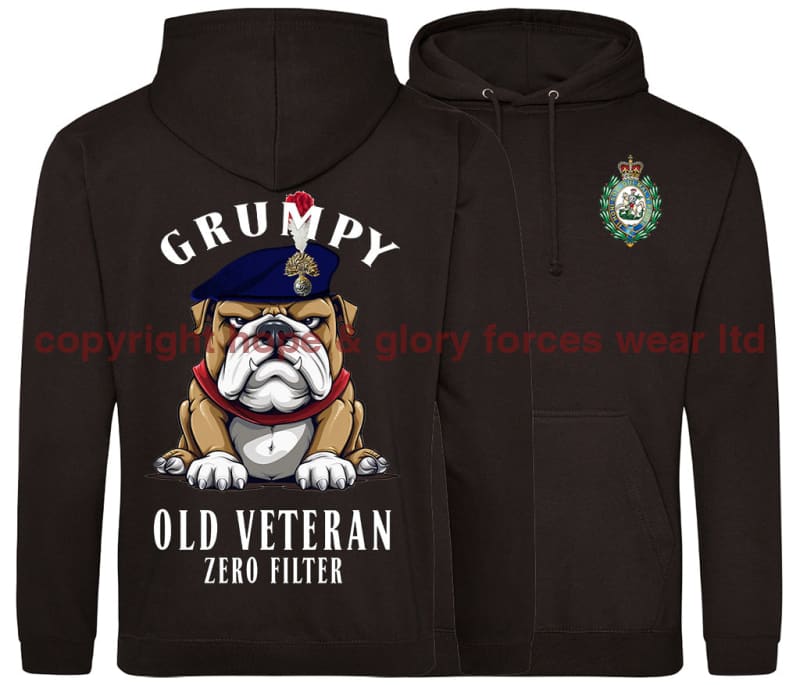 Grumpy Old Fusilier Veteran Double Side Printed Hoodie