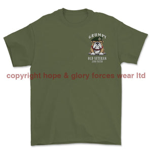 Grumpy Old Royal Green Jackets Veteran Left Chest Printed T-Shirt