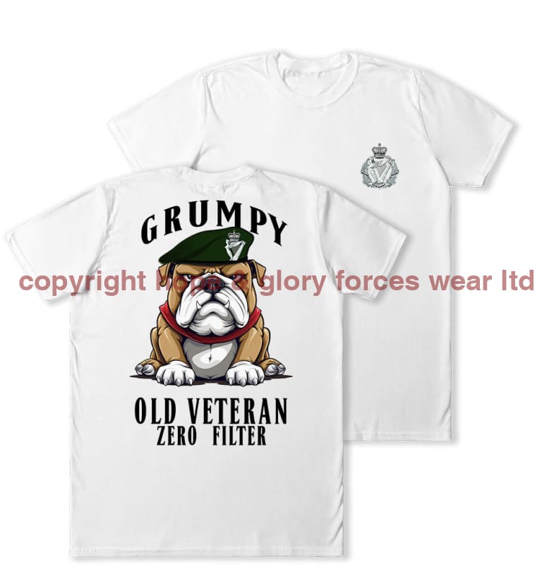 Grumpy Old Royal Irish Regiment Veteran Double Print T-Shirt