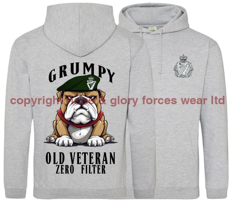 Grumpy Old Royal Irish Regiment Veteran Double Side Printed Hoodie