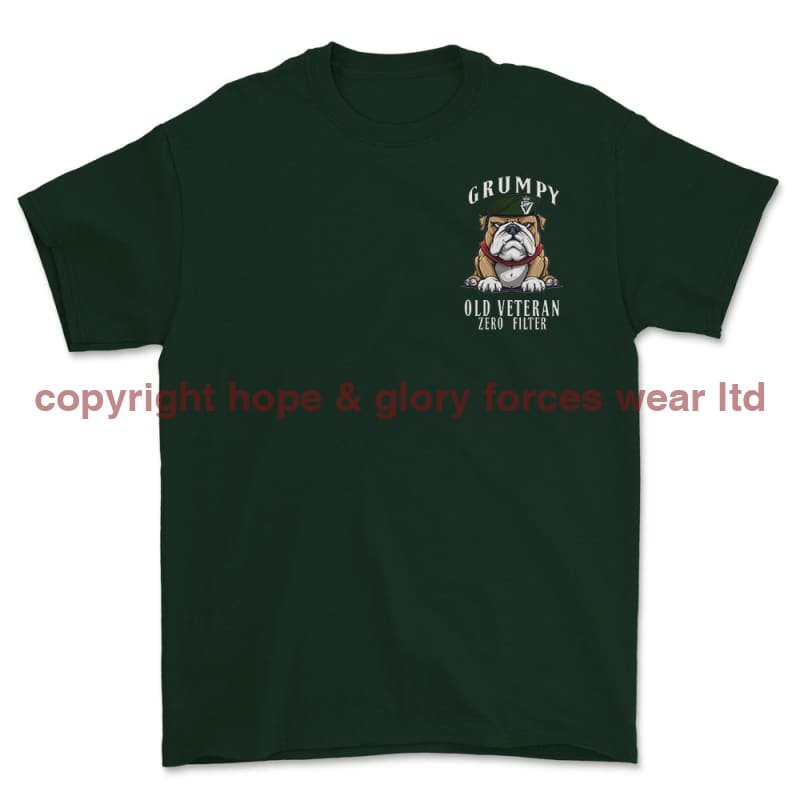 Grumpy Old Royal Irish Regiment Veteran Left Chest Printed T-Shirt