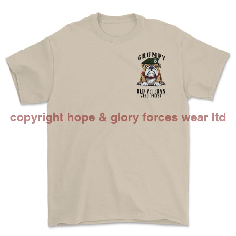 Grumpy Old Royal Irish Regiment Veteran Left Chest Printed T-Shirt