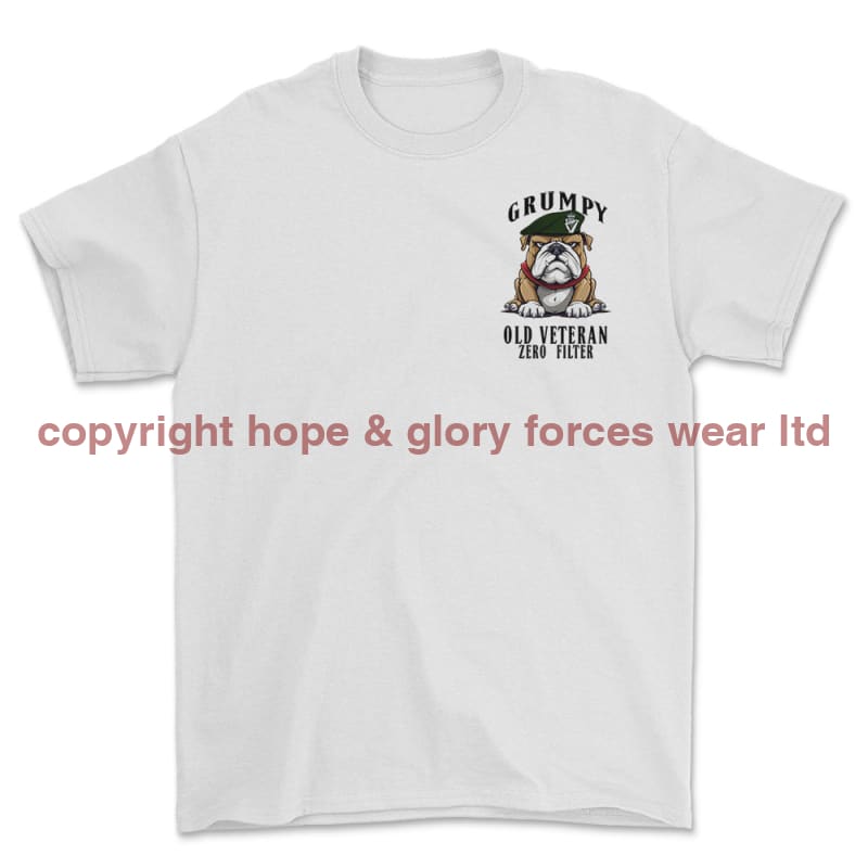 Grumpy Old Royal Irish Regiment Veteran Left Chest Printed T-Shirt