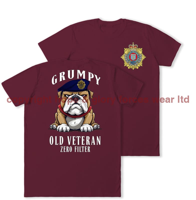 Grumpy Old Royal Logistic Corps Veteran Double Print T-Shirt