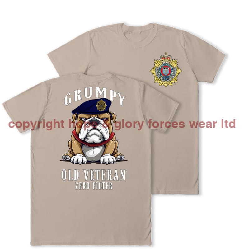 Grumpy Old Royal Logistic Corps Veteran Double Print T-Shirt