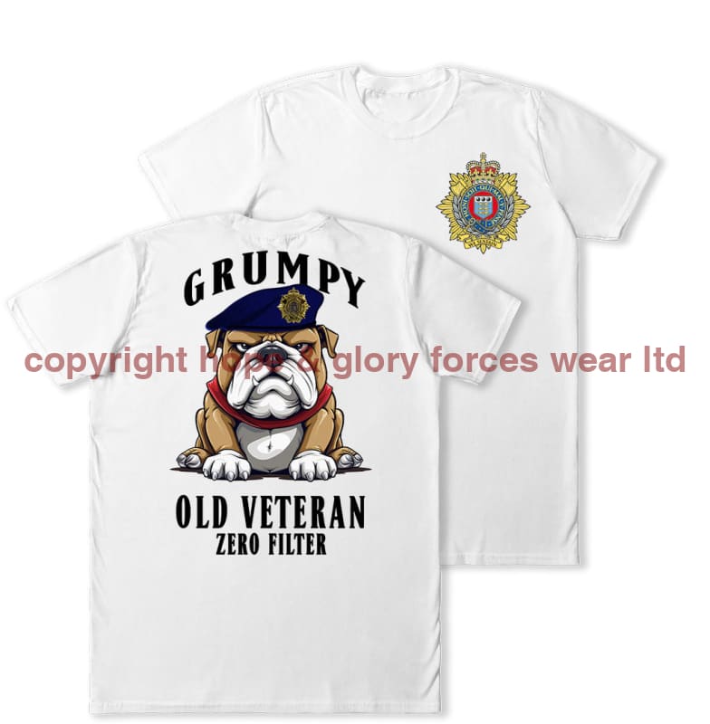 Grumpy Old Royal Logistic Corps Veteran Double Print T-Shirt