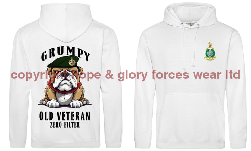 Grumpy Old Royal Marines Veteran Double Side Printed Hoodie