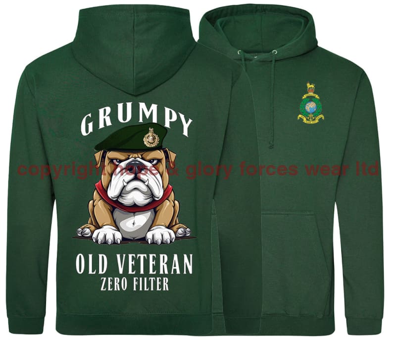 Grumpy Old Royal Marines Veteran Double Side Printed Hoodie