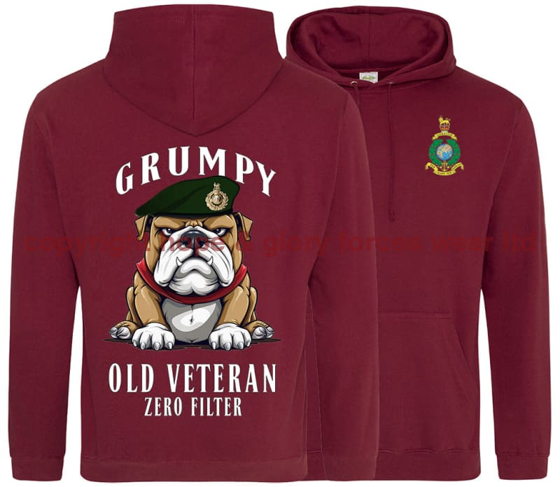 Grumpy Old Royal Marines Veteran Double Side Printed Hoodie