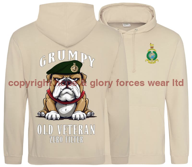 Grumpy Old Royal Marines Veteran Double Side Printed Hoodie