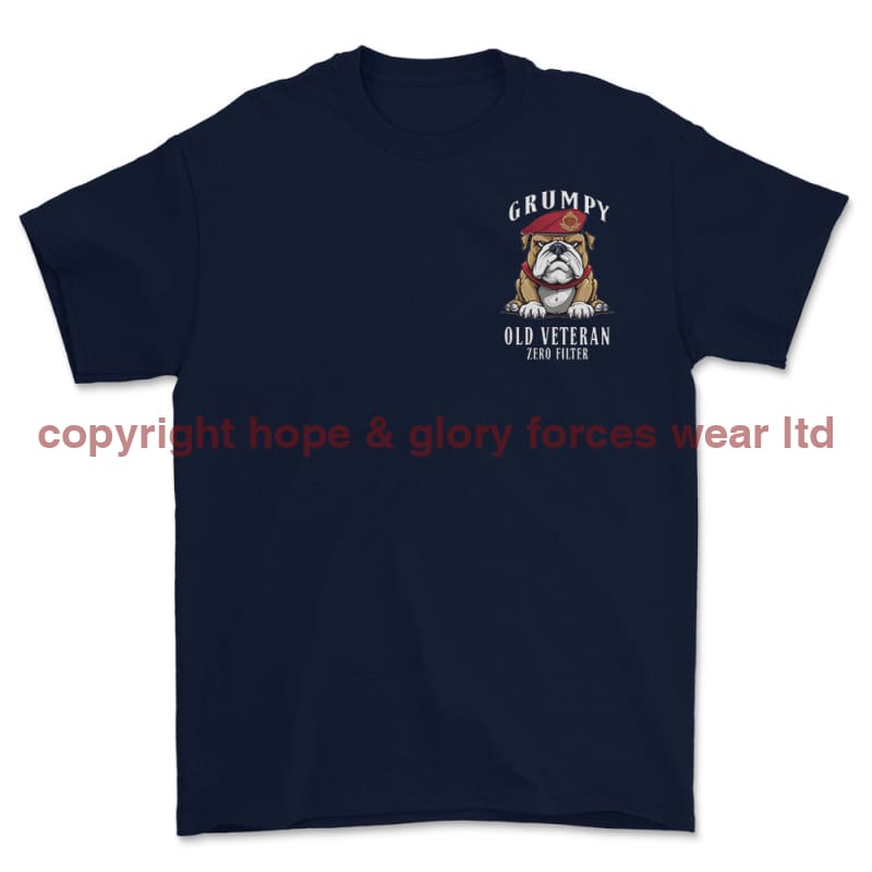 Grumpy Old Royal Military Police Veteran Left Chest Printed T-Shirt