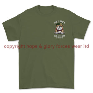 Grumpy Old Royal Navy Officer Left Chest Printed T-Shirt