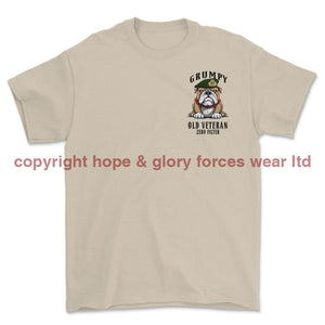 Grumpy Old Royal Navy Officer Left Chest Printed T-Shirt