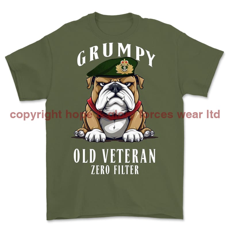 Grumpy Old Royal Navy Officer Printed T-Shirt Small 34/36’ / Military Green