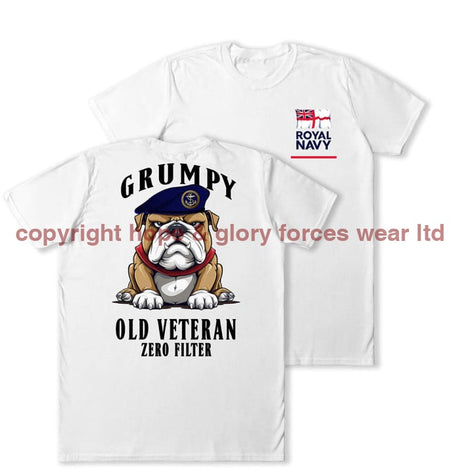 Grumpy Old Royal Navy Veteran Double Print T-Shirt