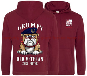 Grumpy Old Royal Navy Veteran Double Side Printed Hoodie