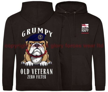 Grumpy Old Royal Navy Veteran Double Side Printed Hoodie