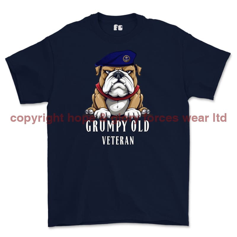 Grumpy Old Royal Navy Veteran Printed T-Shirt Small 34/36’’ / Blue