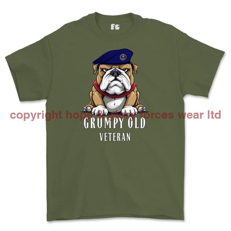 Grumpy Old Royal Navy Veteran Printed T-Shirt Small 34/36’’ / Military Green