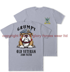 Grumpy Old Scots Dragoon Guards Veteran Double Print T-Shirt Men’s Small - 34/36 Inch Chest /