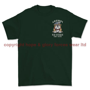 Grumpy Old Scots Dragoon Guards Veteran Left Chest Printed T-Shirt