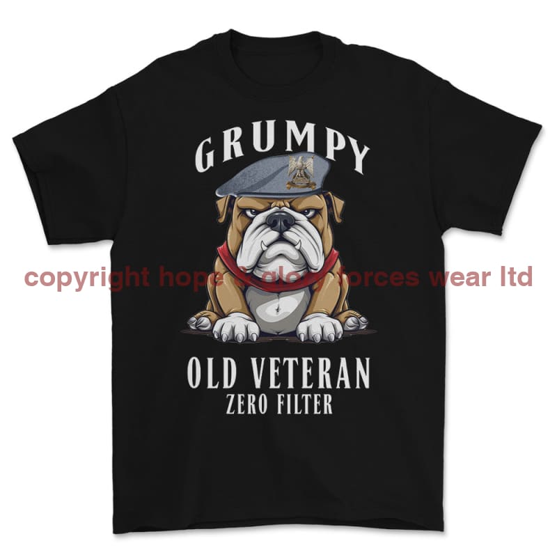 Grumpy Old Scots Dragoon Guards Veteran Printed T-Shirt