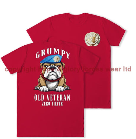 Grumpy Old UN Veteran Double Print T-Shirt