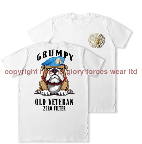 Grumpy Old UN Veteran Double Print T-Shirt