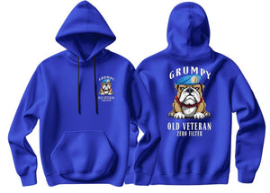 Grumpy Old Un Veteran Double Side Printed Hoodie (Armed Forces)