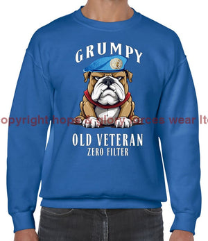 Grumpy Old UN Veteran Front Printed Sweater