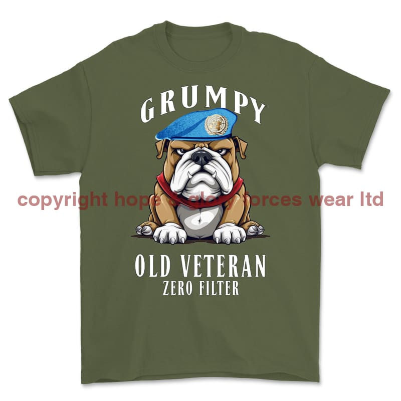 Grumpy Old UN Veteran Printed T-Shirt