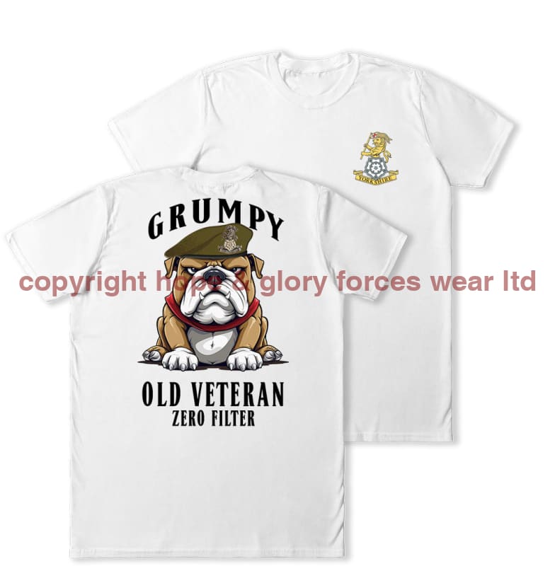 Grumpy Old Yorkshire Regiment Veteran Double Print T-Shirt