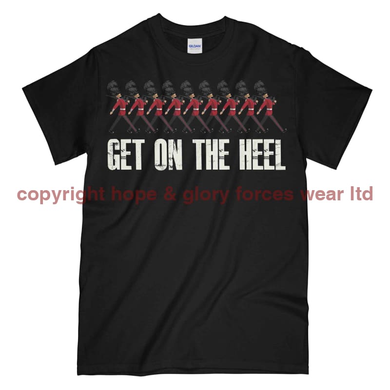 Guards Get On The Heel Military Printed T-Shirt Small - 34/36’ / Black