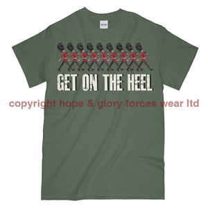 Guards Get On The Heel Military Printed T-Shirt Small - 34/36’ / Green/Olive