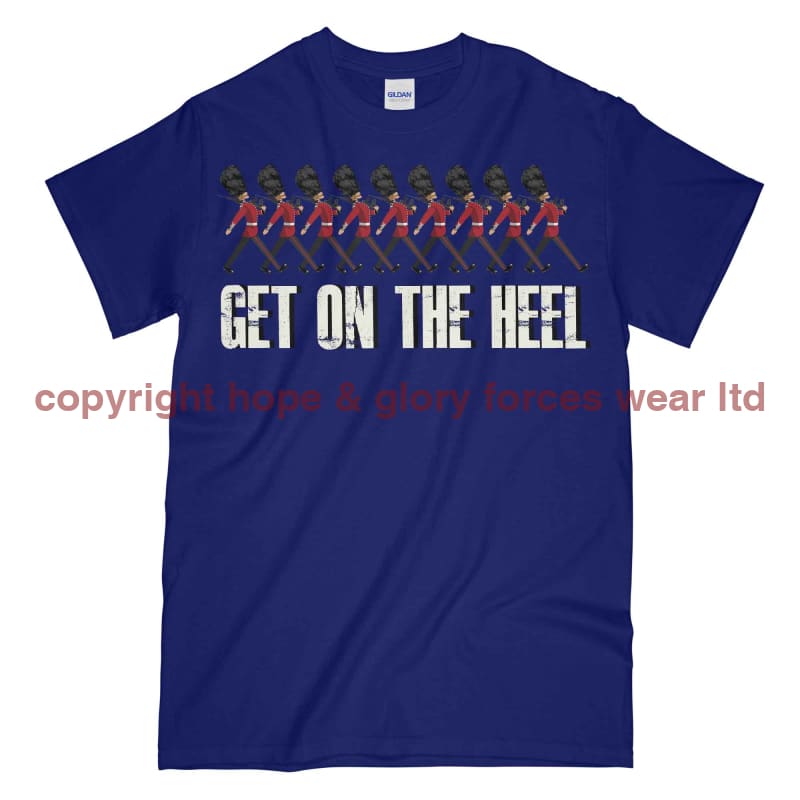 Guards Get On The Heel Military Printed T-Shirt Small - 34/36’ / Navy Blue