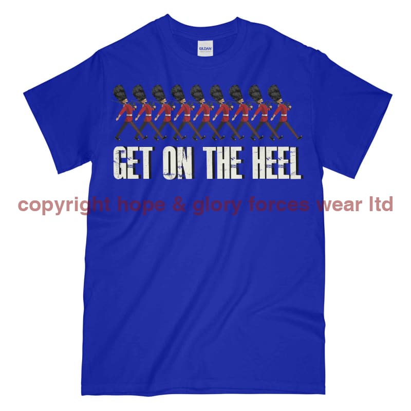 Guards Get On The Heel Military Printed T-Shirt Small - 34/36’ / Royal Blue