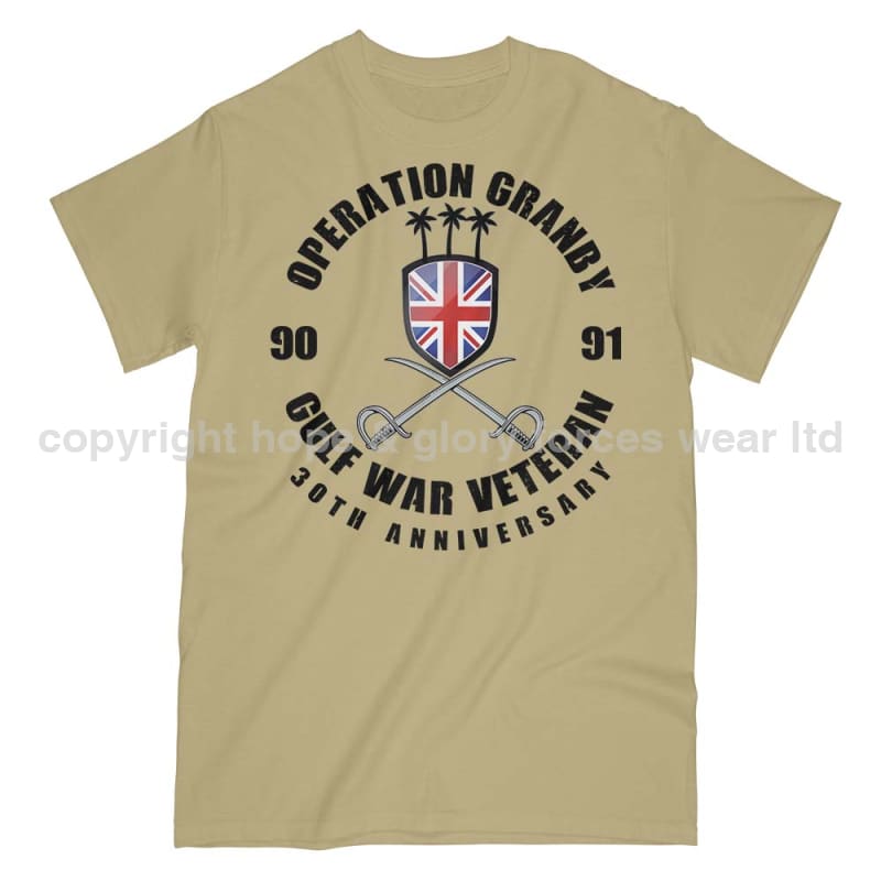 Gulf War 30 Veteran Full Frontal Printed T-Shirt