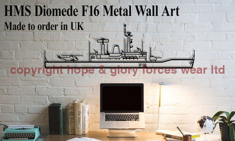 HMS Diomede F16 Metal Wall Art