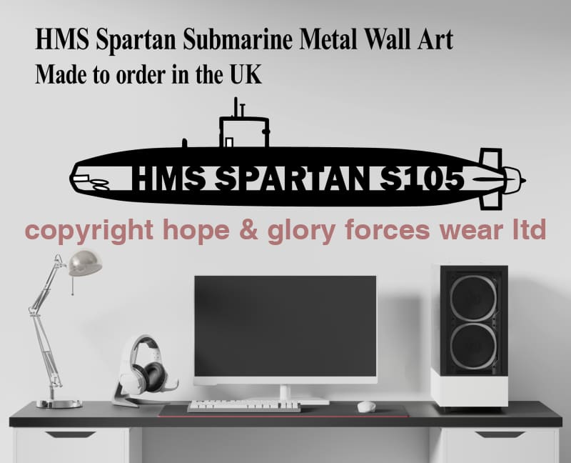 HMS Spartan S105 Submarine Metal War Art