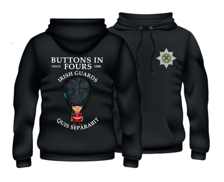 Irish Guards Buttons In Four's Double Side Printed Hoodie