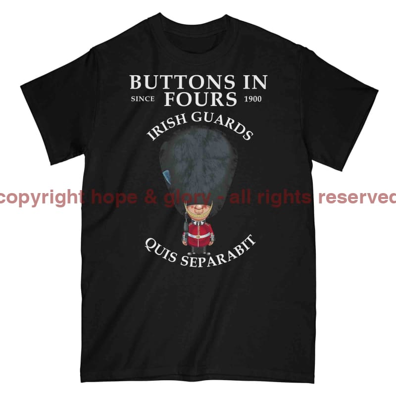 Irish Guards Buttons In Fours Military Printed T-Shirt